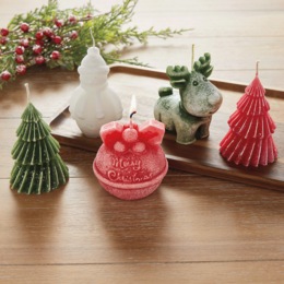 5-Piece Christmas Figure Candles, , large