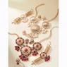 Round-Burst Necklace & Earrings Set, , large