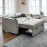 Convertible Loveseat with USB and Cupholders, Gray, large