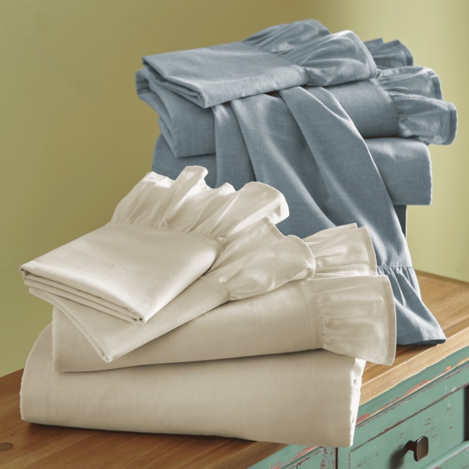 Denim Print Sheet Set, Blue, large