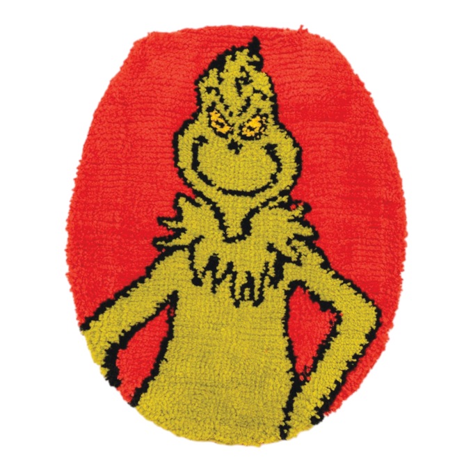 Grinch 2-Piece Toilet Cover and Mat Set, Multi, large