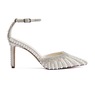 Azalea Wang Davina Ankle Strap 3" Pump with Rhinestones and Faux Pearls, , large