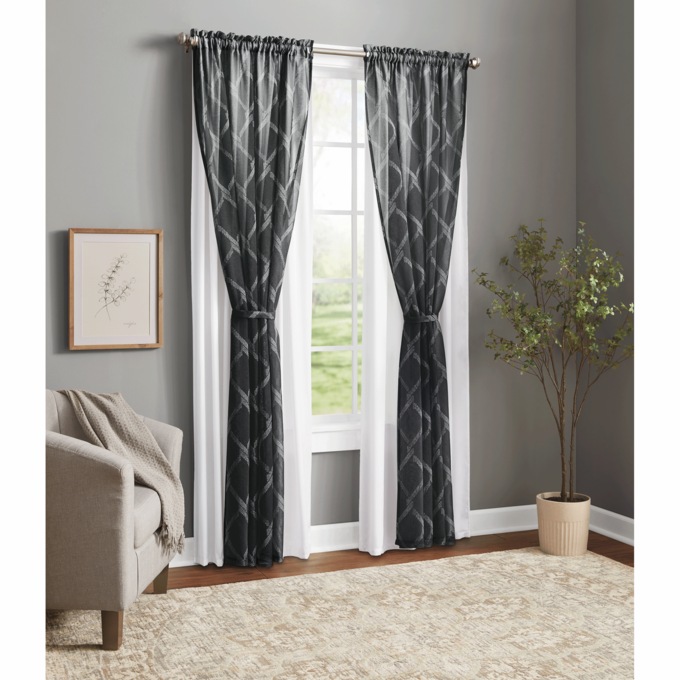 Bombay Double Layer Panel, Black, large