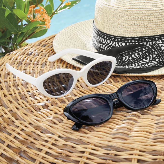 Retro Cat-Eye Sunglasses, , large