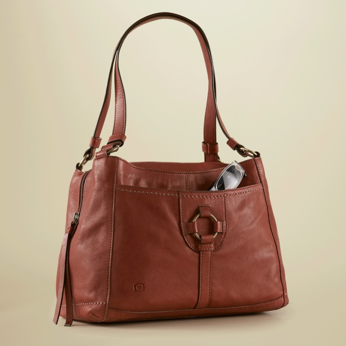 Born Conlan Leather Satchel, Saddle, large