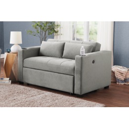 Convertible Loveseat with USB and Cupholders, , large