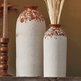 Set of 2 Autumn Two-Tone Vases, , large