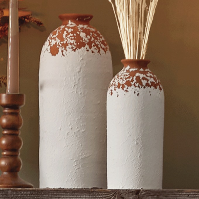 Set of 2 Autumn Two-Tone Vases, , large