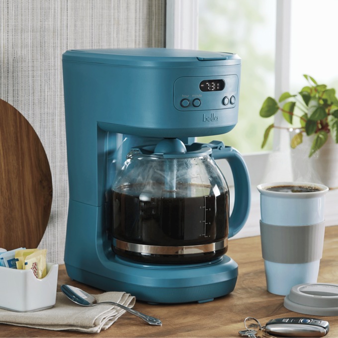 Bella 12-Cup Programmable Coffee Maker, Surf, large