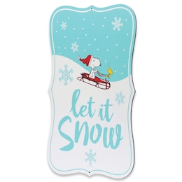 Snoopy Let it Snow Metal Art, , large