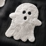 Tufted Chenille Halloween Shower Curtain, , large