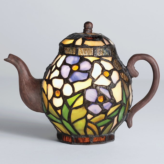 Tiffany teapot lamp discount