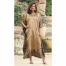 Mi Amor Long V-Neck Caftan with Floral Border, , large