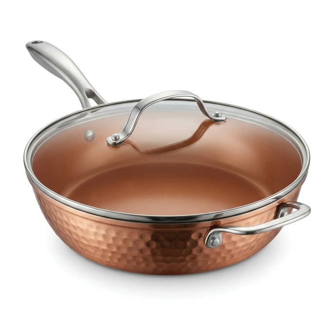 Gotham Steel Diamond 15-Piece Hammered Ceramic Cookware Set, , large