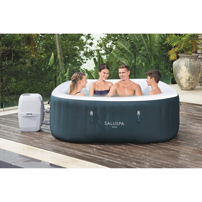Coleman SaluSpa Ibiza AirJet Inflatable Hot Tub Spa 4–6 Person 71 in x 71 in x 26 in, , large