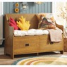 Storage Pew with Seat Cushion, , large