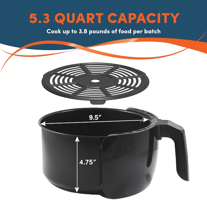 Elite Gourmet 5.3-Quart Air Fryer, , large