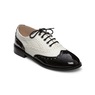 Monroe and Main Wingtip Spectator Shoe, Black White, large