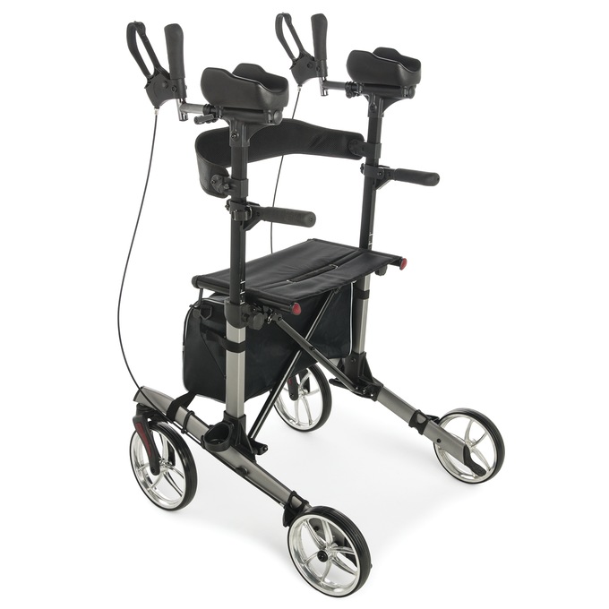 Upright Rollator, Graphite, large