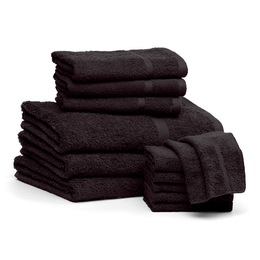 12-Piece Serene Towel Set, Black, large