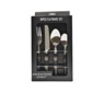 Phantom Chef 16-Piece Bamboo-Look Flatware Set, Black, large