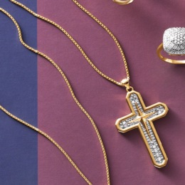 Men&rsquo;s Diamond Cross Pendant, , large