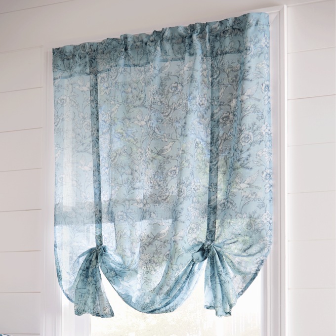 Toile and Birds Tie Shade, , large