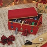 Simplify Gift Wrapping and Ribbon Storage Box, Red, large
