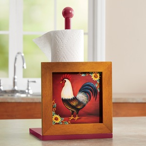 Red Rooster Paper Towel Holder, , large