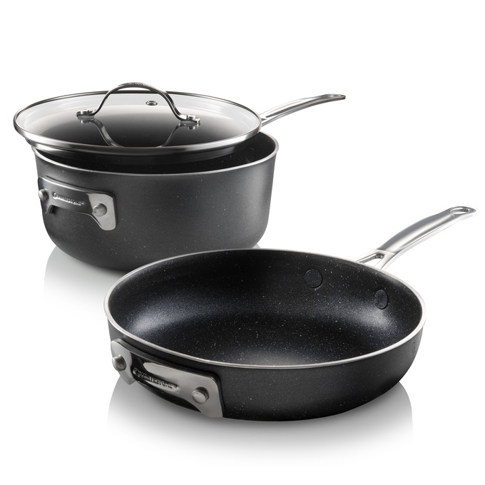 Granitestone Diamond Stackmaster 10-Piece Space-Saving Cookware Set, , large