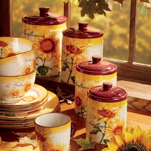 Sunflower Canister Set, , large
