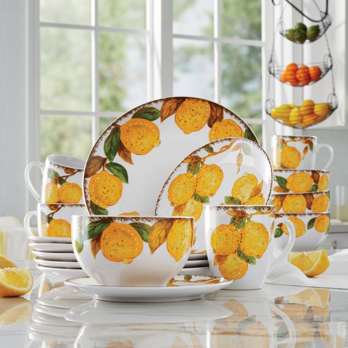 16-Piece Lucky Lemon Dinnerware Set, , large