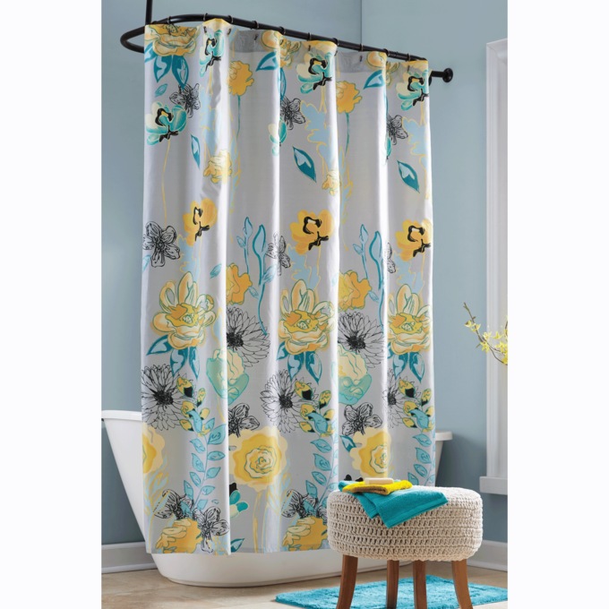 Watercolor Dream Shower Curtain, , large