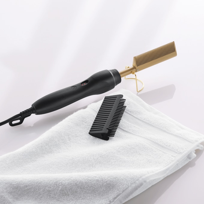 Xtreme Heat Straightening Hot Comb with Ceramic Technology, Black, large