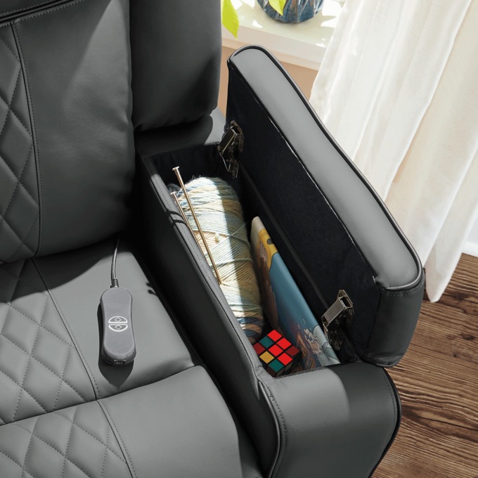 Hattie Power Recliner with Storage, , large
