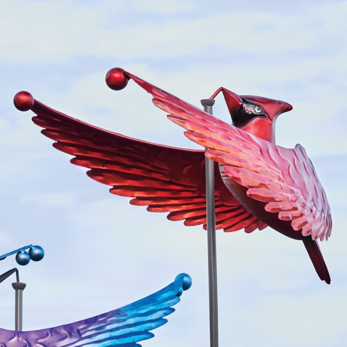 Balancing Bird Spinner with Stake, , large