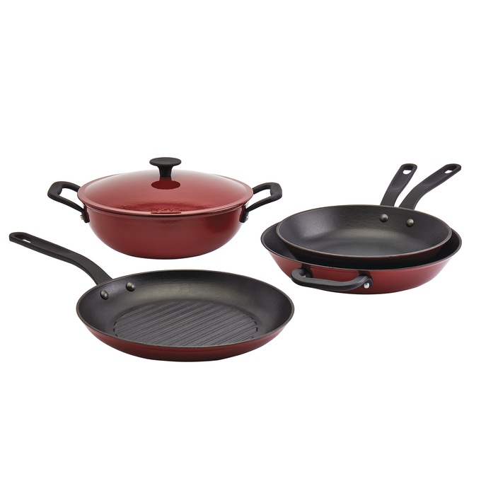 5-Piece Mason Enameled Cast Iron Cookware Set, , large