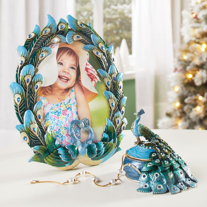 Peacock Jewelry Box, , large
