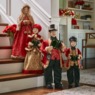 Set of 4 Musical Victorian Carolers, , large