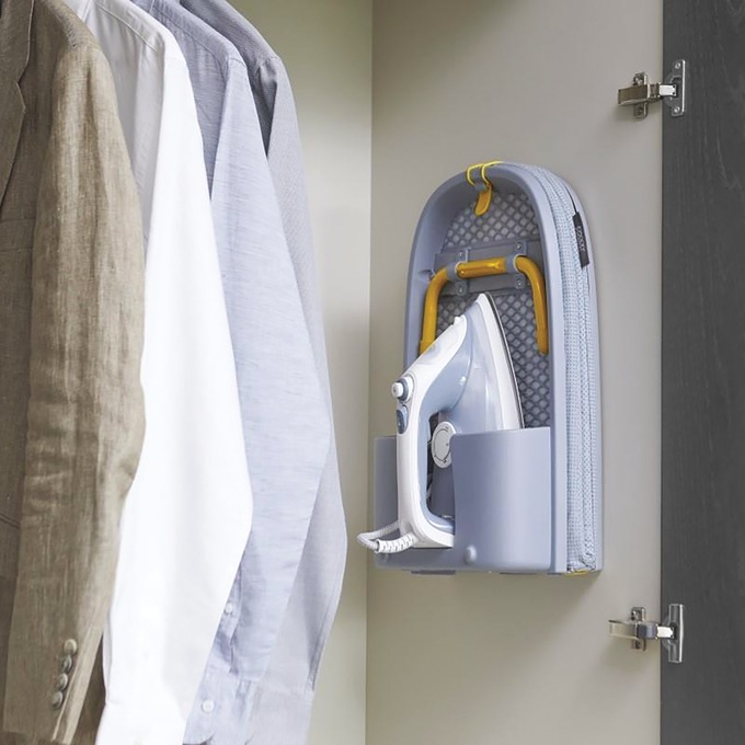 Pocket Folding Ironing Board, Gray, large