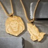 Men's Goldtone Stainless Steel Theme Pendant, , large
