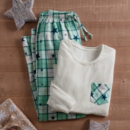 Twinkle Plaid PJ Set, , large