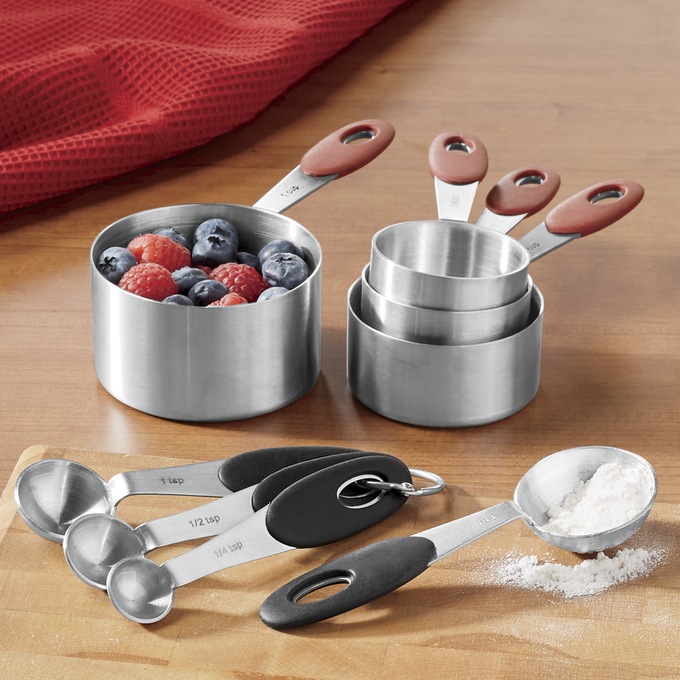 Stainless Steel Measuring Cups and Spoons by Oneida | Seventh Avenue Oneida Stainless Steel Measuring Spoons