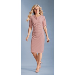 Tulip-Sleeved Sheath Dress, , large