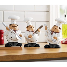 3-Piece Bon App&amp;eacute;tit Chef Figurine Set, , large