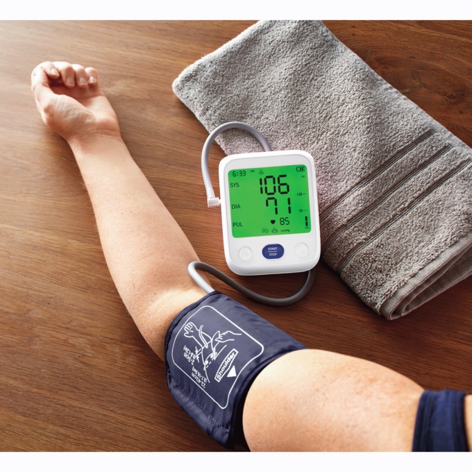 Talking Color-Coded Arm Blood Pressure Monitor, , large