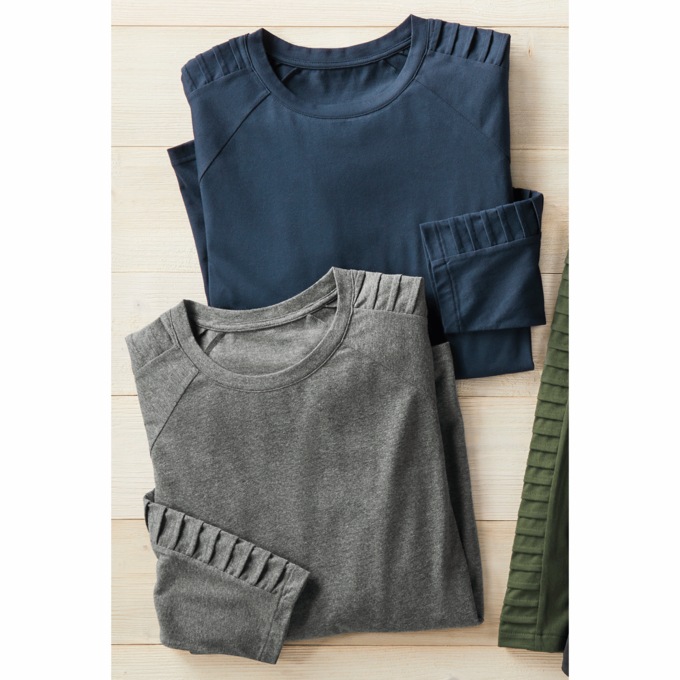 2-Pack Ribbed Long-Sleeve Shirt, , large