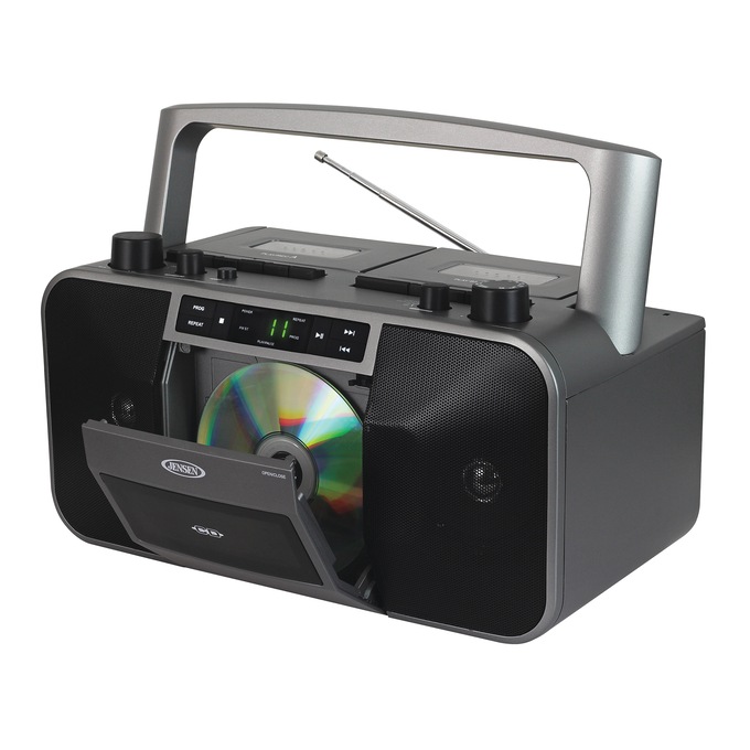 JENSEN Dual Cassette CD Boom Box, , large