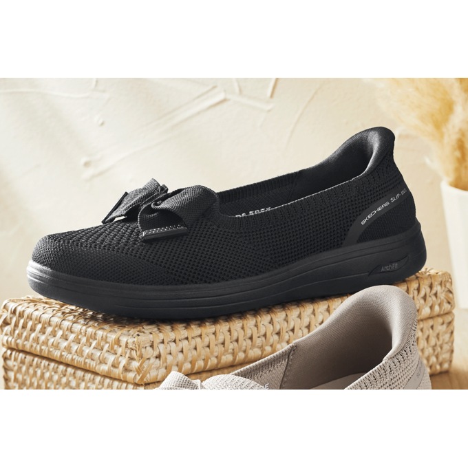 Skechers Women's Slip-Ins Arch Fit Inspire Gemma Slip-On with Memory Foam Footbed and Bows, , large