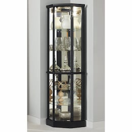 Lit Corner Curio Cabinet, , large